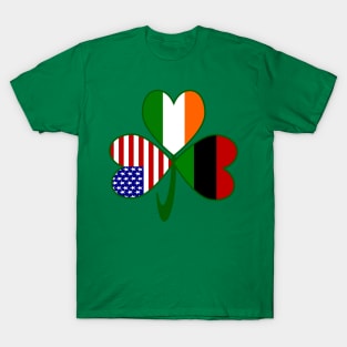 African American Irish American Shamrock T-Shirt